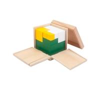 Wswqop Math Cube Sensoriale Interattivo in Legno Cubo per Stimolare La Comprensione Concettuale Giocattolo di Apprendimento Precoce Materiale, 10,5x10,5x10 cm