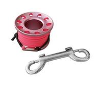 Wswqop Mulinello da Immersione Manuale, Guida Reale, Accessorio con Clip in Acciaio Inox per Immersioni E Speleologia, Rosa