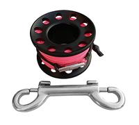 Wswqop Mulinello da Immersione Manuale, Guida Reale, Accessorio con Clip in Acciaio Inox per Immersioni E Speleologia, Nero