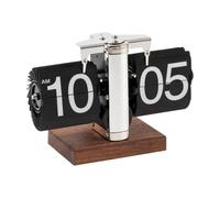 Wswqop Orologio Bile Base in Legno Stabile Orologio da Scrivania a Mento Automatico per Ufficio, Angolo Lettura, Base Nero