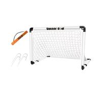 Wswqop Porta da Calcio per Bambini, Set di Gioco Compatto per Allenamento con Picchetti E Borsa per Il Trasporto, Porta da Calcio, Giochi Sportivi, Bianco 60x45x45cm