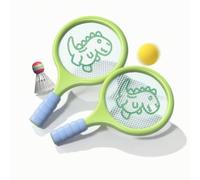 Wswqop Racchetta da Badminton per Bambini Racchetta Giocattolo per Pratica Uso Versatile Presa Stabile Eva Comfort Durante Il Gioco Peso Vicino a 95-100 G, Verde