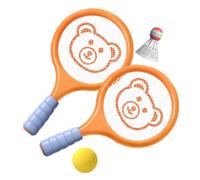 Wswqop Racchetta da Badminton per Bambini Racchetta Giocattolo per Pratica Uso Versatile Presa Stabile Eva Comfort Durante Il Gioco Peso Vicino a 95-100 G, Arancione