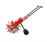 Wswqop Seminatrice a Spinta Durevole Seminatrice Manuale Alta capacità Attrezzo per Giardinieri, Campo, Giardino, 6 Ugelli 26CM
