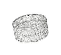 Wswqop Snack Organizer Vassoio Antipasto Tondo con Divisori Piatto Girevole Porta Contenitore per Dolci Piatto Riutilizzabile con Cope, Argento Trasparente