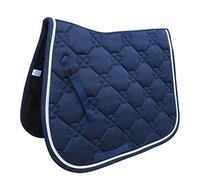 Wswqop Sottosella Inglese Trapuntato Quadrato per Cavallo, Blu, 69x52cm