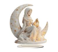 Wswqop Statua di Fata Della 2D, Scultura di Angelo in Acrilico con Base, Opera D'arte Decorativa, Collezione di Una Fata Nella, Statuetta per L