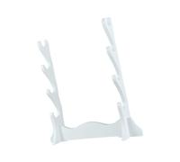 Wswqop Supporto da Tavolo per Spada da Samurai, Supporto per Flauto Cinese, Supporto per Spada, Regalo di Inaugurazione della Casa, Accessori Bianchi Robusti, 4 Livelli