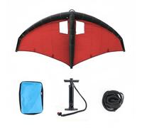 Wswqop Tavola Gonfiabile Foil Set Hydrofoil Tavola Wing con Leash da Polso Pompa Alta Pressione E Zaino Telaio Rigido Gonfiabile Adatta per Surf Trainato Dal , 5m2 , Finestra Rosso+Nero