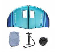 Wswqop Tavola Gonfiabile Foil Set Hydrofoil Tavola Wing con Leash da Polso Pompa Alta Pressione E Zaino Telaio Rigido Gonfiabile Adatta per Surf Trainato Dal , 5m2 , Blu+Nero+Logo