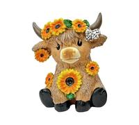 Wswqop Vaso a Forma di Gnomo Mucca, Leggero, Multifunzionale, Decorazione per La Casa, Vaso per Piante, Centrotavola per Parco, Prato, Giardino, Interni, Style a