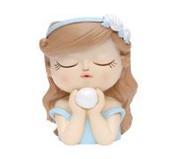 Wswqop Vaso da Fiori con Testa di Ragazza, Decorazione per La Casa, Statuetta, Collezione di Vasi da Fiori, Grazioso Vaso da Fiori Artigianale, Brown Blu, Dimensioni: 8x8x11cm