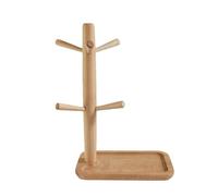Wswqop Vassoio Portachiavi in Legno, Vassoio Portaoggetti Rustico, Porta Tazza da caffè, Portachiavi, Organizer per Tazze da caffè, Albero per Orologi, Telef, Base Rettangolare