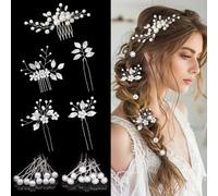 WSXQAZ 23 Forcine per Capelli da Sposa con Perle, 2 Accessori Capelli Sposa Pettine, Accessori per Capellii, Fermagli per Capellii, per Matrimoni Spose Damigelle Anniversari e Comunione
