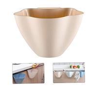 WSYJWEX 1 pc bidone per rifiuti appeso a piccoli rifiuti sotto il lattina di plastica per la spazzatura di plastica sopra il bidone dei di auto portatile porta per un uso comodo (rosa)