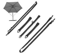 WSYJWEX 5pcs Patio Ombrello Cravatta Cravatta 6.7 ''/13.4 ''/108.3 '' Polyester Patio Stabilizer Stabilizer Legami Regolabili per ombrelloni all'aperto Ofbrellas Offset Gandllas