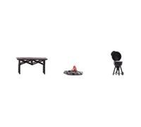 Wsymxuo 4 Pezzi Scena da Campeggio in Miniatura Dettagliato Dettagli Perfetti per Modellisti, Diorami, Finito Dipinto A Mano