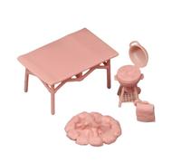 Wsymxuo 4 Pezzi Scena da Campeggio in Miniatura Dettagliato Dettagli Perfetti per Modellisti, Diorami, Modello Bianco Non Verniciato