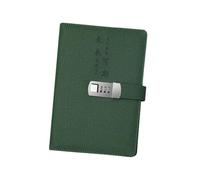 Wsymxuo Agenda con Lucchetto, Blocco con Password, Facile Da Usare, Taccuino/agenda con Lucchetto per Professionisti E Adulti, Verde scuro