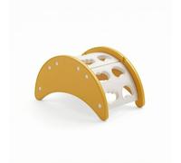 Wsymxuo Arco Montessoriano Resistente Arrampicatd Arco Arrampicata Richiudibile Giocattolo per Neonati, Cameretta, Giallo, Arco Da Arrampicata A Forma Di Luna