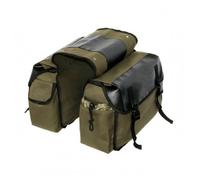 Wsymxuo Borsa Doppia Portapacchi Tasche Laterali Borse Doppie Bici Copertura a Lembo Borse Posteriori Bici, Array, Verde Militare, 13 X 17