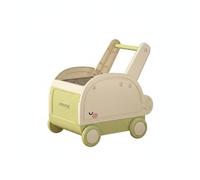 Wsymxuo Carrello Spesa Giocattolo Vano Portaoggetti Carrellino Multifunzione per Bambini Grande Capacità Giocattolo Educativo da Spingere, Verde, Verde E Bianco, Piccolo