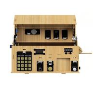 Wsymxuo Kit Didattico IoT in Legno Programmazione Wooden Desktop Storage Box Bluetooth 7 Compartment Box per Aula
