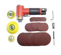 Wsymxuo Levigatrice Pneumatica con Platorello da 2 Pollici Leggera Levigatrice Pneumatica Bassa Vibrazione Utensile per, Rosso, Motore Dritto, Alta Configurazione