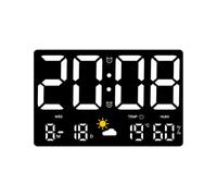 Wsymxuo Orologio a LED con Temperatura Grande Orologio da Parete con Calendario Elettronico per Ufficio