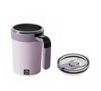 Wsymxuo Tazza Mescolatrice Magnetica USB-C Tazza con Base Rimovibile Silenziosa Bicchiere Mescolatore per Ufficio, Viaggio, Auto, Viola