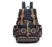 WT-DDJJK Zainetto in Tela Vintage da Donna, Zaino Etnico Bohémien Daypack
