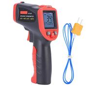 WT323D 50 ℃ 850 ℃ Termometro digitale a infrarossi IR portatile senza contatto Tester di temperatura con display LCD a colori Emissività regolabile Torcia a luce UV per uso