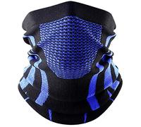 WTACTFUL 1/2Pcs Scaldacollo Moto, Respirant Cache Col Uomo Inverno Tour de Cou Caldo Tempo Freddo Scaldacollo, Cagoula da Sci Antivento Per Corsa a Piedi, Snowboard, Bici, blu, Taglia Unica