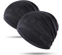 WTACTFUL 2 Pezzi Berretto Skull cap Sottocasco Estivo, Traspirante Leggero Calotta Antisudore Casco Cantiere Tessuto Rinfrescante Corsa Bici Moto Cuffia Uomo Donna