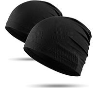 WTACTFUL 2 Pezzi Berretto Skull cap Sottocasco Estivo, Traspirante Leggero Calotta Antisudore Casco Cantiere Tessuto Rinfrescante Corsa Bici Moto Cuffia Uomo Donna