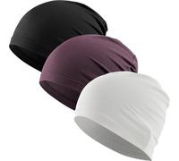 WTACTFUL 3 Pezzi Berretto Sottocasco Estivo Traspirante Leggero Calotta Antisudore Casco Cantiere Tessuto Rinfrescante Corsa Bici Moto Lavoro Cuffia Ciclismo Running Notte Capelli Lunghi Uomo