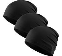 WTACTFUL 3 Pezzi Berretto Sottocasco Estivo Traspirante Leggero Calotta Antisudore Casco Cantiere Tessuto Rinfrescante Corsa Bici Moto Lavoro Cuffia Ciclismo Running Notte Capelli Lunghi Uomo