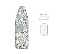 WTAIS Copertura per ASSE da Stiro Extra Large, Rinforzata - Design A 2 Strati, Copertura di Ricambio per ASSE da Stiro A Vapore, con Elementi di Fissaggio