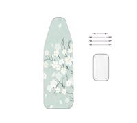 WTAIS Cotone - Copriasse da Stiro, 160x60cm, Misura Extra-Large Pink Flower Spessore A 2 Strati - ASSE Stiro Coperture, con Rete Isolante E Chiusure