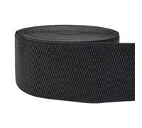 WTAXBH Elastico per Cucito Fasce Elastiche 1-5M 2.5-10cm Nastri in Gomma Elasticizzata for Gonna Cintura Abbigliamento Fai da Te Accessori for Cucire(Black,5Meters,50mm)