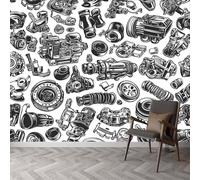 WTD - Carta da parati da parete a tema corse su strada, decorazione da parete, 350 x 256 cm (larghezza x altezza)