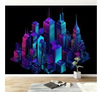 WTD - Carta da parati da parete astratta, larghezza 450 x altezza 315 cm, geometrica, decorazione da parete per soggiorno, camera da letto, ufficio, corridoio, decorazione da parete