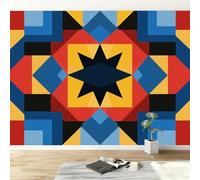 WTD - Carta da parati da parete moderna con immagine geometrica astratta, per soggiorno, camera da letto, ufficio, corridoio, decorazione da parete