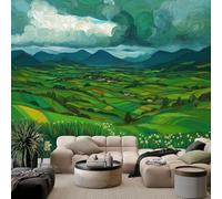 WTD - Carta da parati fotografica con paesaggio astratto, con piccolo paesaggio, 200 x 140 cm, in tessuto non tessuto, stampa moderna, per camera da letto, soggiorno, decorazione per la casa