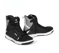 WTDXSPS Scarpe per Moto per Il Tempo Libero a Quattro Stagioni, Stivali motociclistici per Moto di Protezione Traspirante, Supporta la Viaggi per Moto di Cross Country(Gray,45 EU)
