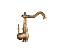 WTEPNQQDI Rubinetto da Cucina in Ottone retrò, Rubinetto Bagno Vintage, in Antico, rubinetti for lavabo 1 Foro, B(Antique B)