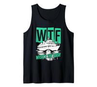WTF Dov'è il traghetto Funny Summer Island Travel Sea Humor Canotta