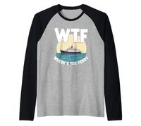 WTF Dov'è il traghetto Funny Summer Island Travel Sea Humor Maglia con Maniche Raglan