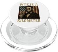 WTF è un chilometro Abraham Lincoln 4 luglio bandiera americana PopSockets PopGrip per MagSafe