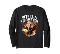 WTF è un chilometro divertente 4 luglio Thomas Jefferson Maglia a Manica